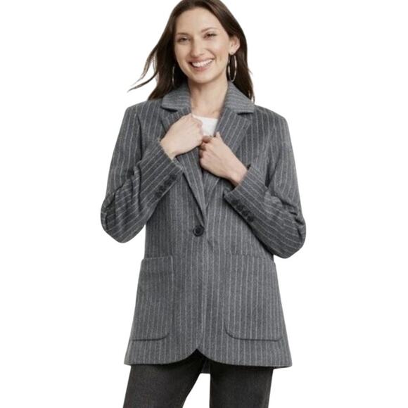 Universal Thread Women's Relaxed Fit Lined Pinstripe Blazer XXL - Picture 3 of 13